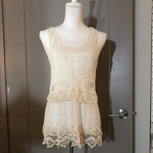 Lace racer back top